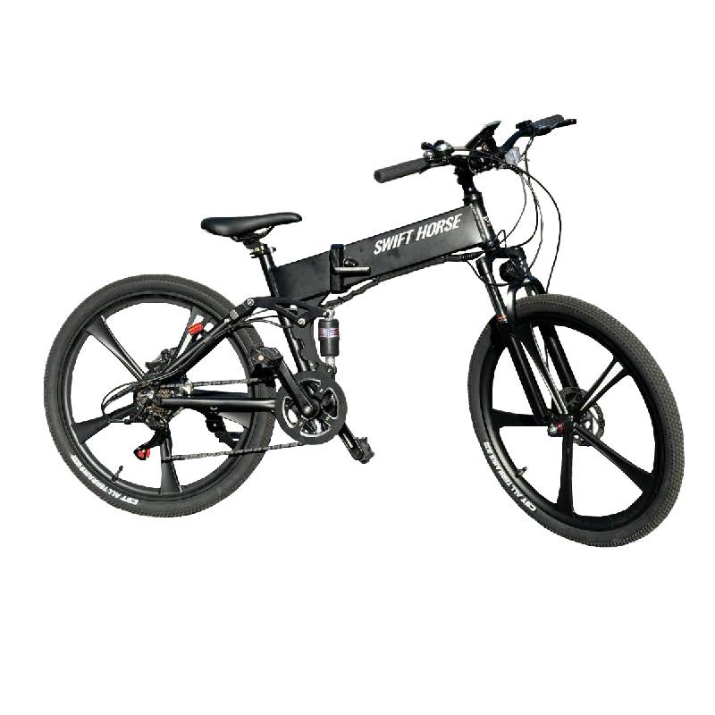 【SWIFT HORSE 2】折畳み電動アシスト自転車-マットブラック