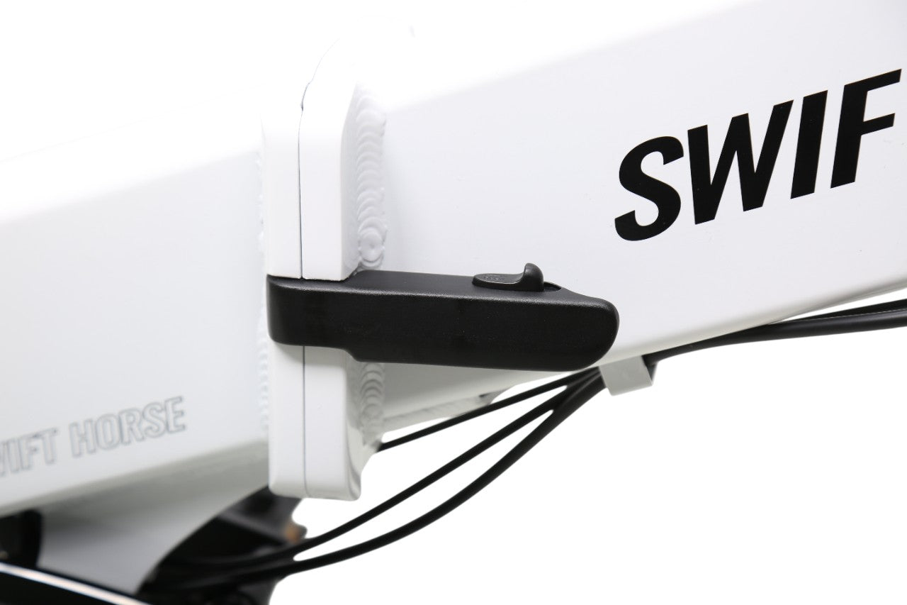 【SWIFT HORSE 2 ver.2】折畳み電動アシスト自転車-パールホワイト 型式認定車 最大100km走行可能
