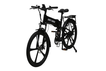 【SWIFT HORSE 2 ver.2】折畳み電動アシスト自転車-マットブラック 型式認定車 最大100km走行可能